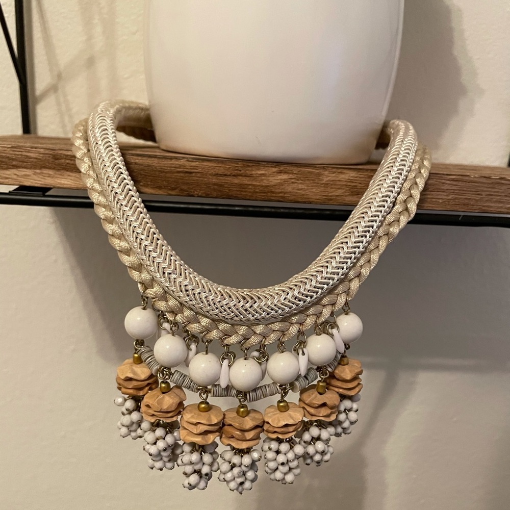 Cream statement necklace